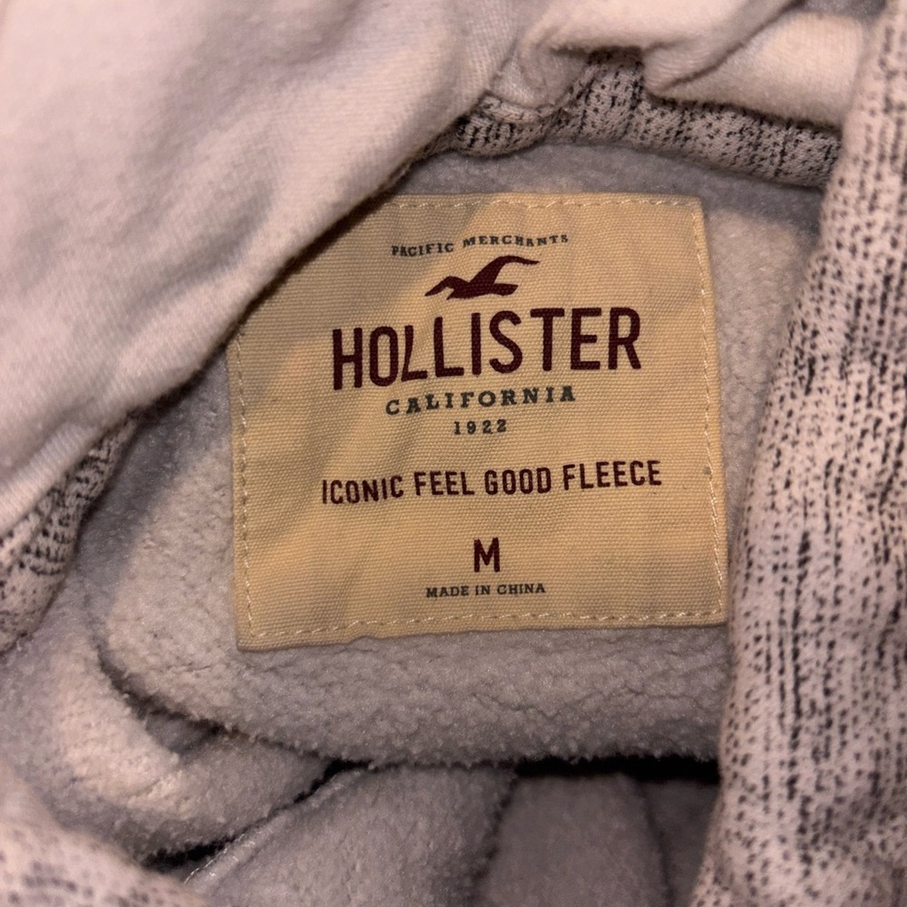 Hollister Light Gray Men's Hoodie - Picture 3 of 4
